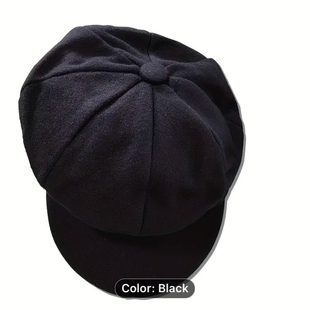 New Newsboy Hat Black - Picture 5 of 7
